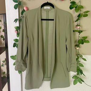 Babaton Power Blazer in Sage Frost